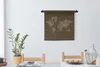 MuchoWow® Wandteppich Wandbehang Weltkarte - Zeitung - Produktbild-Vorschau 2