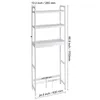 A white, three-tiered shelving unit designed to be placed over a toilet. Anteprima dell’immagine prodotto