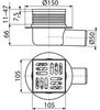 AlcaDrain Bodenablauf 105×105/50 mm mit einem waagrechten Voir les images du produit 2