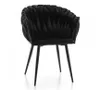 A black velvet chair on a white background. Náhľad obrázku produktu