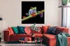 MuchoWow® Poster Frosch - Orange - Grün 100x100 cm - Produktbild-Vorschau 2
