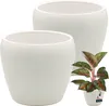KOTARBAU® 2 pcs. pot de fleurs blanc intérieur rond ⌀ 12 cm Voir les images du produit 1