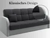 LIKMA Braun Ausziehbar 3 Sitzer Sofa Togo 214x93x85 cm Produktbild-Vorschau 8