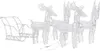 vidaXL Weihnachtsdekoration Rentiere & Schlitten 280x28x55 Produktbild-Vorschau 3