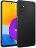 A black phone case is shown diagonally against a white background. The phone inside the case is partially visible, displaying a colorful abstract wallpaper. Produktbild-Vorschau