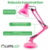 LUMILED lampada da tavolo classica lampada da lettura rosa Anteprima dell’immagine prodotto 5