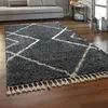 Hochflor Teppich Wohnzimmer Shaggy Langflor Skandi Muster Produktbild-Vorschau 1