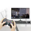 A person is holding a game controller and playing a video game on a computer monitor. Produktbild-Vorschau