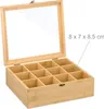 Boîte à thé Relaxdays, 12 compartiments, rangement pour Voir les images du produit 5