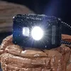 A black Nitecore NU20 Classic headlamp is shown on wet rocks, with water droplets on the product and surrounding surface, and the light beam is illuminated. Anteprima dell’immagine prodotto