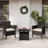 Yaheetech 2er Set Gartenstuhl aus Polyrattan, inkl. Sitz- & Produktbild-Vorschau 9