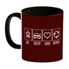 Eat, sleep, LOVE, repeat Kaffeebecher Schwarz Auf der Suche Produktbild-Vorschau 2