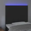 vidaXL LED Kopfteil Schwarz 90x5x118/128 cm Samt Produktbild-Vorschau 3