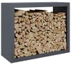 vidaXL Stojak na drewno opałowe antracytowy 100x40x80 cm Podgląd zdjęcia produktu 9