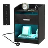 Nachttisch mit LED-Beleuchtung mit 1 Schubladen 58x40x35cm Produktbild-Vorschau 14