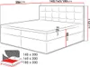 Kontinentální manželská postel 180x200 CAROLA - béžová + Náhled obrázku produktu 7