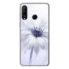 A clear product shot of a phone case with a white flower design. Produktbild-Vorschau