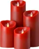 Sompex Flame LED Echtwachskerze rot 8x23cm Produktbild-Vorschau 2