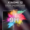 A marketing image for a Xiaomi 12 screen protector, showing the product and highlighting its features. Produktbild-Vorschau