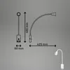 Lampa na čítanie Briloner Justra, otočná, 2 porty USB, Náhľad obrázku produktu 7