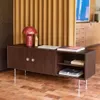 sweeek - Vintage TV-Möbel mit Holzdekor und Edelstahl, 2 Produktbild-Vorschau 5
