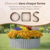 Floranica Bordure de Jardin en bois 30 x 100 cm Argent Voir les images du produit 4