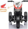 A close-up, front-facing view of a black electric toy motorcycle with Honda branding. Anteprima dell’immagine prodotto