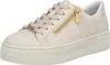 A single beige sneaker with a platform sole and gold zipper detail is shown from a side-angle against a white background. Náhled obrázku produktu