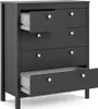 CALICOSY - Commode 5 tiroirs noir mat H98,9 cm - BARCELONE Voir les images du produit 10