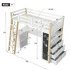 Flieks Lit superposé 90x200cm avec bureau et bibliothèque, Voir les images du produit 4
