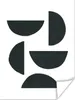 MuchoWow® Poster Geometrische Figuren - Abstrakt - Schwarz Produktbild-Vorschau 1