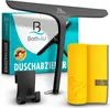 Bath4U - Raclette de douche noire - Raclette avec chiffon Voir les images du produit 1