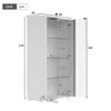 Merax Vitrinenschrank mit LED Beleuchtung, Glasvitrine mit Produktbild-Vorschau 6