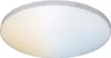 A white, circular LED ceiling light with a diffused light. Produktbild-Vorschau