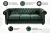 Chesterfield 3er Sofa 205cm flaschengrün Samt mit Produktbild-Vorschau 6