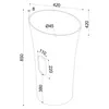 Mai & Mai Design Standwaschbecken in Weiß aus Mineralguss Produktbild-Vorschau 6