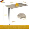 Tavolo pieghevole a parete con gambe Piano di lavoro 80x50 Anteprima dell’immagine prodotto 5