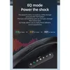 A close-up of a black speaker with text overlay describing its EQ modes and features. Náhled obrázku produktu