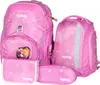 A set of pink school bags with star patterns. Náhled obrázku produktu