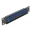 DeLOCK 10″ LWL Patchpanel 12 Port SC Duplex blau 1 HE Produktbild-Vorschau 1