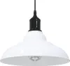 A white pendant light with a black top, isolated on a white background. Náhľad obrázku produktu