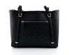 A black Guess shopper bag with a repeating logo pattern is shown against a white background. Produktbild-Vorschau