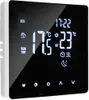 A digital thermostat display showing the time, room temperature, and set temperature. Náhled obrázku produktu