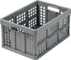 A gray folding crate is shown from a diagonal angle. Produktbild-Vorschau
