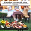 IvoQ Skládací stůl – 180 cm – ratanový vzhled – černý – Náhled obrázku produktu 3