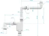 Aqua Bagno Raumsparsiphon  Siphon für Badmöbel - DN32 - Produktbild-Vorschau 7