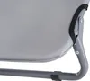 A close-up view of the corner of a gray pet bed, showing the fabric and metal frame. Voir les images du produit