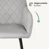 2er Set Velours Esszimmerstühle mit Rautensteppung VELTO Produktbild-Vorschau 6