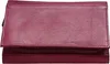 A close-up view of a burgundy leather wallet. Produktbild-Vorschau