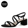 Tamaris Damen Sandalette aus Stoff mit Karree Spitze Produktbild-Vorschau 29